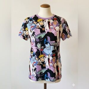 Cakeworthy x Disney | Villains All Over Print T-Shirt | Medium M | Unisex